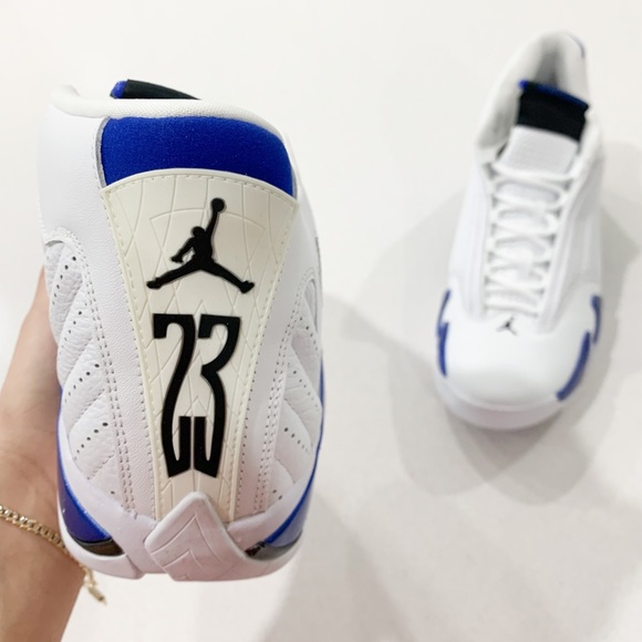👟 New Nike Air Jordan 14 White Blue Sneakers - Picture 3 of 3